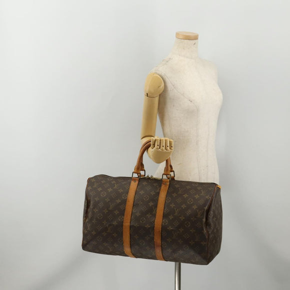 LOUIS VUITTON Monogram Keepall 45 Boston Bag M41428 LV Auth 198543