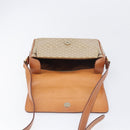 CELINE Macadam Shoulder Bag PVC Leather Beige Gold Tone Auth 198545-9