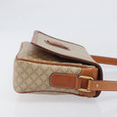 CELINE Macadam Shoulder Bag PVC Leather Beige Gold Tone Auth 198545-3
