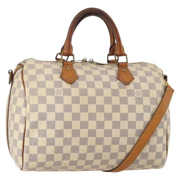 LOUIS VUITTON Damier Azur Speedy Bandouliere 30 Bag 2way N41052 LV Auth 198546