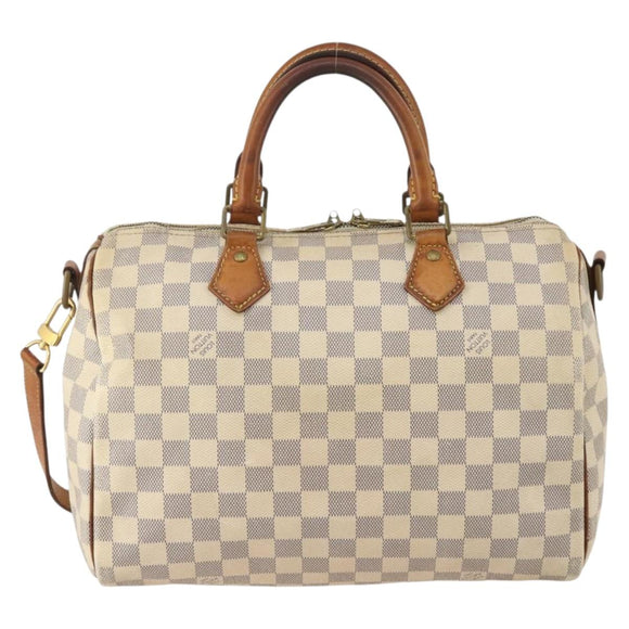 LOUIS VUITTON Damier Azur Speedy Bandouliere 30 Bag 2way N41052 LV Auth 198546