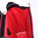CELINE Circle Shoulder Bag Suede Red Gold Auth 198547A-19