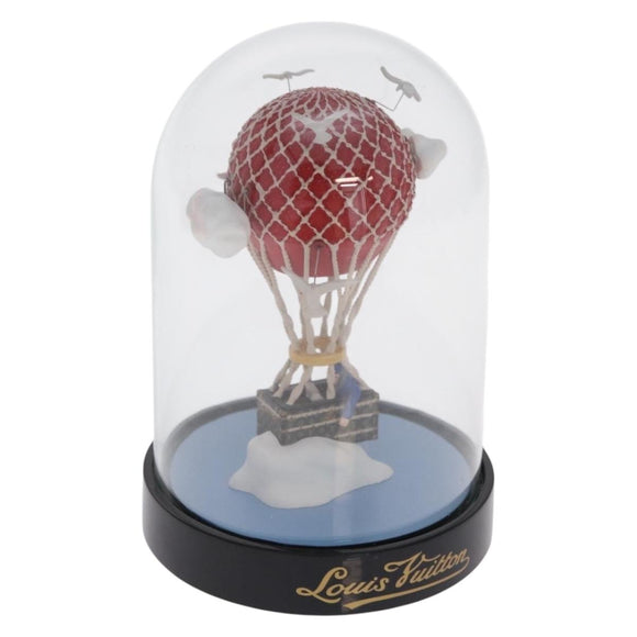 LOUIS VUITTON Balloon Snow Globe Glass VIP Only Clear Red LV Auth 198549A