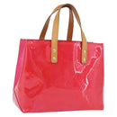 LOUIS VUITTON Monogram Vernis Reade PM Hand Bag Fuchsia Pink M91221 Auth 198550A-1