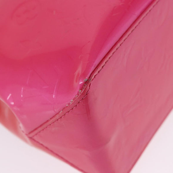 LOUIS VUITTON Monogram Vernis Reade PM Hand Bag Fuchsia Pink M91221 Auth 198550A