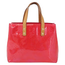 LOUIS VUITTON Monogram Vernis Reade PM Hand Bag Fuchsia Pink M91221 Auth 198550A-13