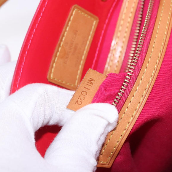 LOUIS VUITTON Monogram Vernis Reade PM Hand Bag Fuchsia Pink M91221 Auth 198550A