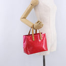 LOUIS VUITTON Monogram Vernis Reade PM Hand Bag Fuchsia Pink M91221 Auth 198550A-25