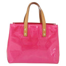 LOUIS VUITTON Monogram Vernis Reade PM Hand Bag Fuchsia Pink M91221 Auth 198550A-2