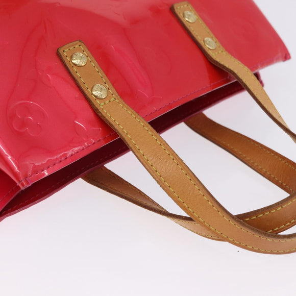 LOUIS VUITTON Monogram Vernis Reade PM Hand Bag Fuchsia Pink M91221 Auth 198550A