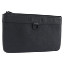 LOUIS VUITTON Monogram Shadow Pochette Discovery PM Black M44335 LV Auth 198551A-1