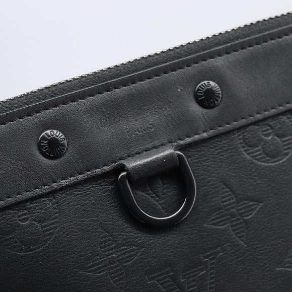LOUIS VUITTON Monogram Shadow Pochette Discovery PM Black M44335 LV Auth 198551A