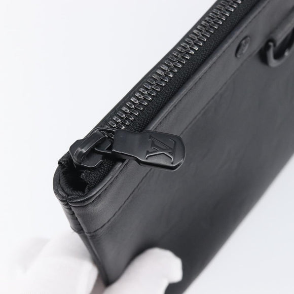 LOUIS VUITTON Monogram Shadow Pochette Discovery PM Black M44335 LV Auth 198551A