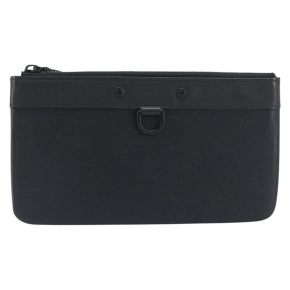 LOUIS VUITTON Monogram Shadow Pochette Discovery PM Black M44335 LV Auth 198551A