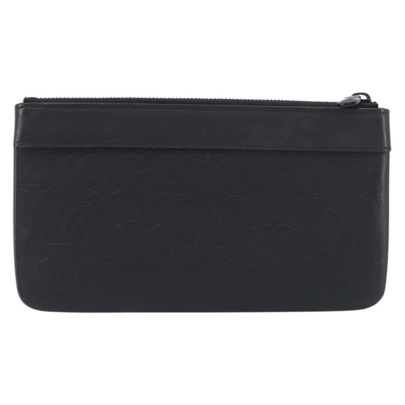 LOUIS VUITTON Monogram Shadow Pochette Discovery PM Black M44335 LV Auth 198551A