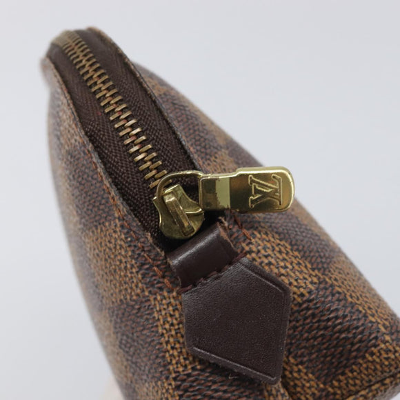 LOUIS VUITTON Damier Ebene Pochette Cosmetic PM Pouch N47516 LV Auth 198553
