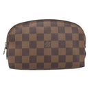 LOUIS VUITTON Damier Ebene Pochette Cosmetic PM Pouch N47516 LV Auth 198553-13