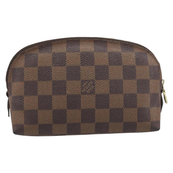 LOUIS VUITTON Damier Ebene Pochette Cosmetic PM Pouch N47516 LV Auth 198553