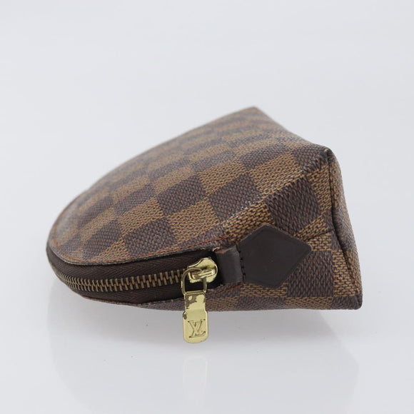 LOUIS VUITTON Damier Ebene Pochette Cosmetic PM Pouch N47516 LV Auth 198553