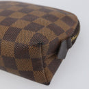 LOUIS VUITTON Damier Ebene Pochette Cosmetic PM Pouch N47516 LV Auth 198553-7