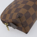 LOUIS VUITTON Damier Ebene Pochette Cosmetic PM Pouch N47516 LV Auth 198553-14
