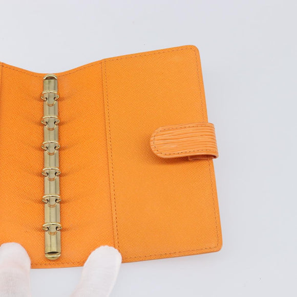 LOUIS VUITTON Epi Agenda PM Day Planner Cover Orange R2005H LV Auth 198554A