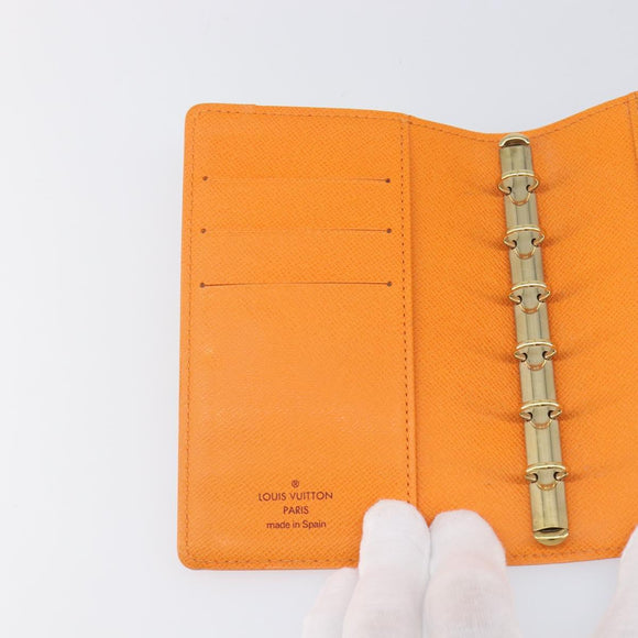 LOUIS VUITTON Epi Agenda PM Day Planner Cover Orange R2005H LV Auth 198554A