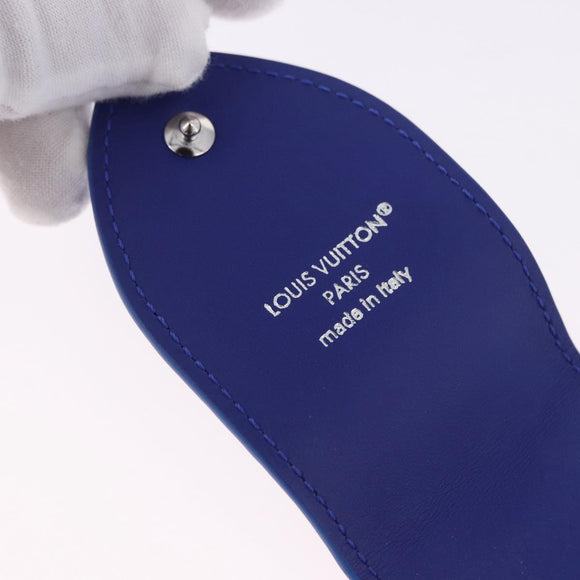 LOUIS VUITTON Monogram Emboss Pen Case Blue GI1199 LV Auth 198556M