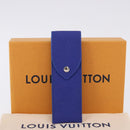 LOUIS VUITTON Monogram Emboss Pen Case Blue GI1199 LV Auth 198556M-12