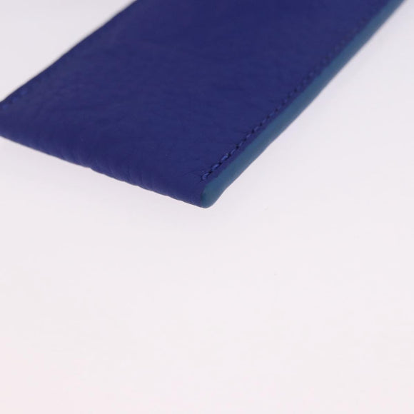 LOUIS VUITTON Monogram Emboss Pen Case Blue GI1199 LV Auth 198556M