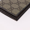 GUCCI BNF GG Supreme Compact Wallet PVC Leather Beige Yellow 701009 Auth 198557M-15