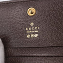 GUCCI BNF GG Supreme Compact Wallet PVC Leather Beige Yellow 701009 Auth 198557M-18
