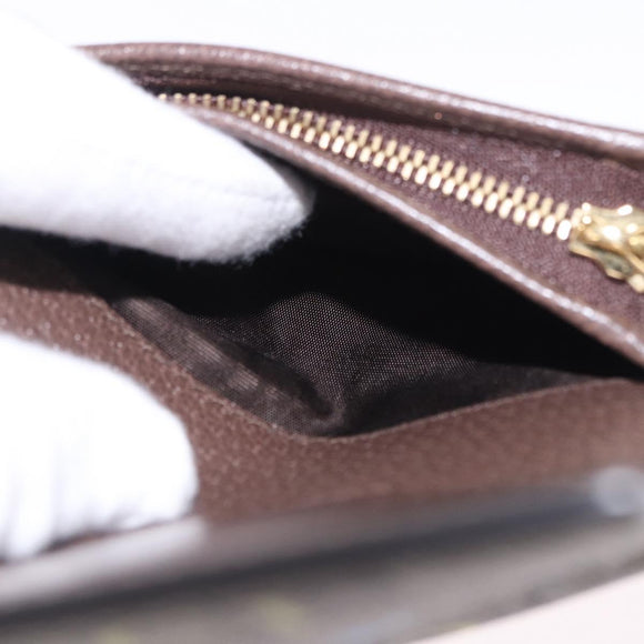 GUCCI BNF GG Supreme Compact Wallet PVC Leather Beige Yellow 701009 Auth 198557M