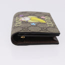 GUCCI BNF GG Supreme Compact Wallet PVC Leather Beige Yellow 701009 Auth 198557M-4