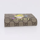 GUCCI BNF GG Supreme Compact Wallet PVC Leather Beige Yellow 701009 Auth 198557M-5