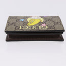 GUCCI BNF GG Supreme Compact Wallet PVC Leather Beige Yellow 701009 Auth 198557M-6