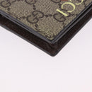 GUCCI BNF GG Supreme Compact Wallet PVC Leather Beige Yellow 701009 Auth 198557M-7