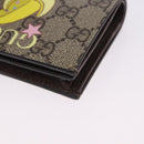 GUCCI BNF GG Supreme Compact Wallet PVC Leather Beige Yellow 701009 Auth 198557M-14