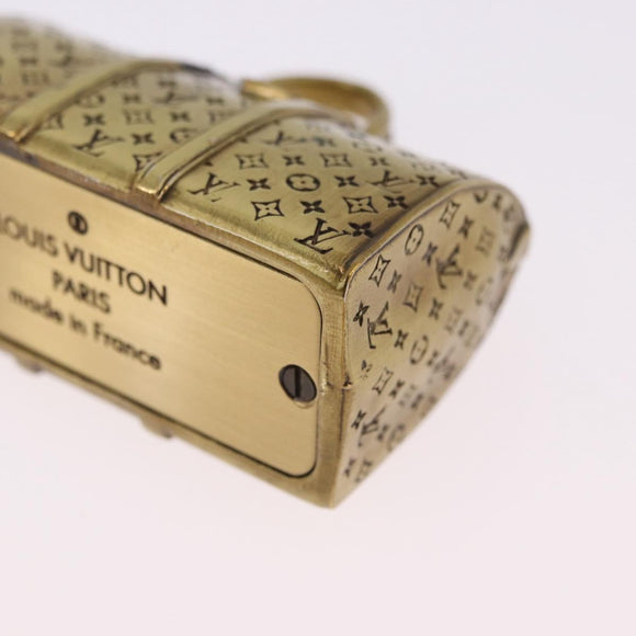 LOUIS VUITTON Monogram Keepall Motif Paperweight Metal Gold Tone LV Auth 198558A