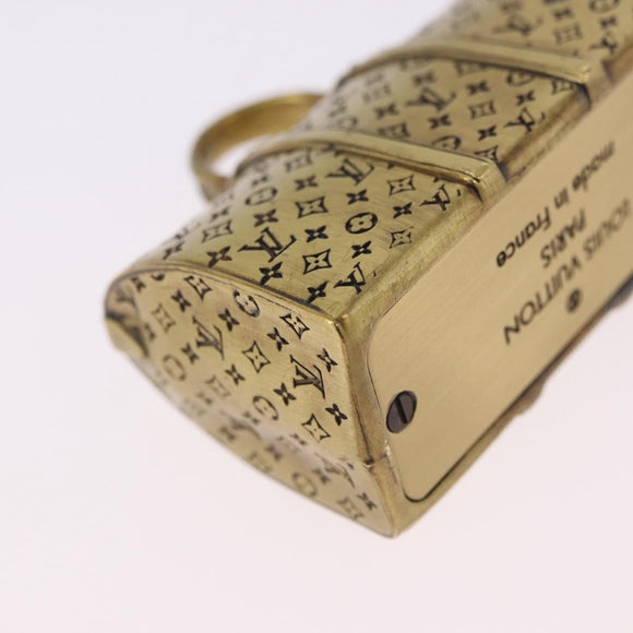 LOUIS VUITTON Monogram Keepall Motif Paperweight Metal Gold Tone LV Auth 198558A