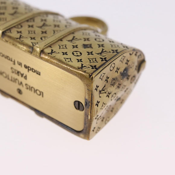 LOUIS VUITTON Monogram Keepall Motif Paperweight Metal Gold Tone LV Auth 198558A