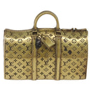 LOUIS VUITTON Monogram Keepall Motif Paperweight Metal Gold Tone LV Auth 198558A-13