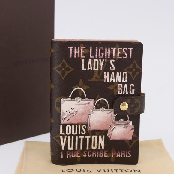 LOUIS VUITTON Monogram Trunk Agenda PM Day Planner Cover R21077 LV Auth 198560M