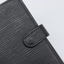 LOUIS VUITTON Epi Agenda PM Day Planner Cover Black R20052 LV Auth 198564A-17