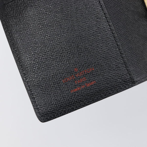 LOUIS VUITTON Epi Agenda PM Day Planner Cover Black R20052 LV Auth 198564A