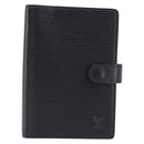 LOUIS VUITTON Epi Agenda PM Day Planner Cover Black R20052 LV Auth 198564A-13