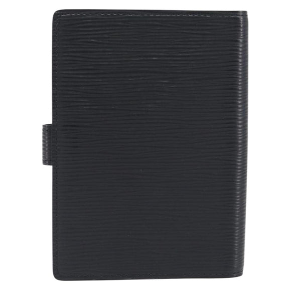 LOUIS VUITTON Epi Agenda PM Day Planner Cover Black R20052 LV Auth 198564A