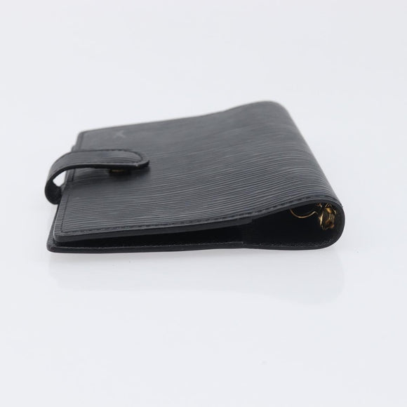 LOUIS VUITTON Epi Agenda PM Day Planner Cover Black R20052 LV Auth 198564A