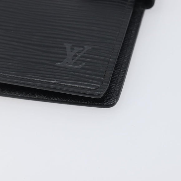 LOUIS VUITTON Epi Agenda PM Day Planner Cover Black R20052 LV Auth 198564A