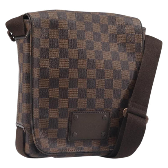 LOUIS VUITTON Damier Ebene Brooklyn PM Shoulder Bag N51210 LV Auth 198568